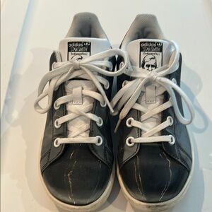 Adidas Kids' Black and White Sneakers